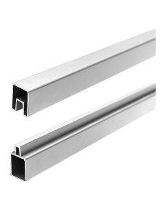 Alu-Leisten Befestigungsset Serie WAREN | für Aluminium Steckpfosten | silber