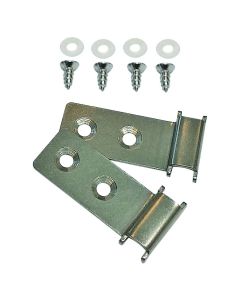 Alu-Leisten Befestigungsset Serie WAREN | für Aluminium Steckpfosten | silber