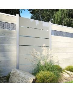 Glaselement Sichtschutz RUDE | ESG 8mm | satiniert - gestreift