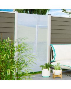 Glaselement Sichtschutz RUDE | satiniert - schräg links