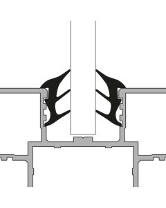 Gummidichtung für Aluminium Systempfosten | Sichtschutz VETRO