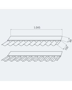 Acrylglas Wandanschluss sinus 76/18