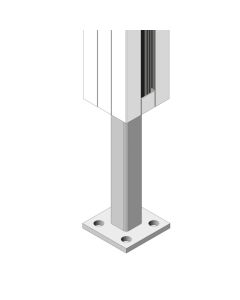 Pfostenträger für Aluminium Systempfosten | Sichtschutz VETRO