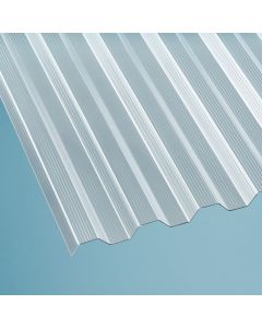 Polycarbonat Wellplatte 76/18 trapez klar 1,4mm | Gerillt