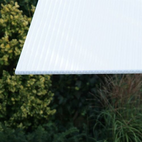 16 mm Stegplatte aus Polycarbonat, Opal-Weiß, Struktur 3-fach