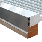 Aluminium Zierklemmdeckel mit Wetterschenkel | für 60mm Stegplattenprofile