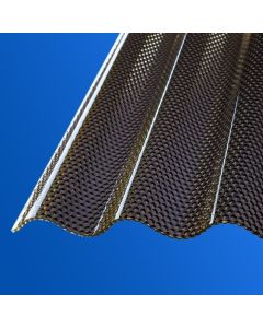 Plexiglas ® Wellplatten XT Resist Sinus 76/18 Wabenstruktur braun 3mm