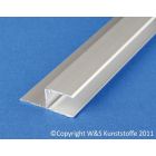 Aluminium U-Profil mit Befestigungslasche längs, für Stegplatten 16mm