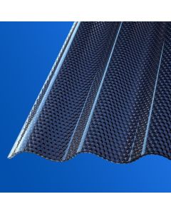 Dacheindeckung Komplettset | Polycarbonat Wellplatten Marlon® CS Diamont 76/18 | Wabenstruktur Graphit