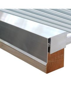 Aluminium Zierklemmdeckel mit Wetterschenkel | für 60mm Stegplattenprofile