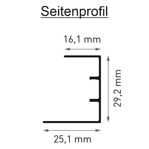 Beschattungselement-Seitenprofil