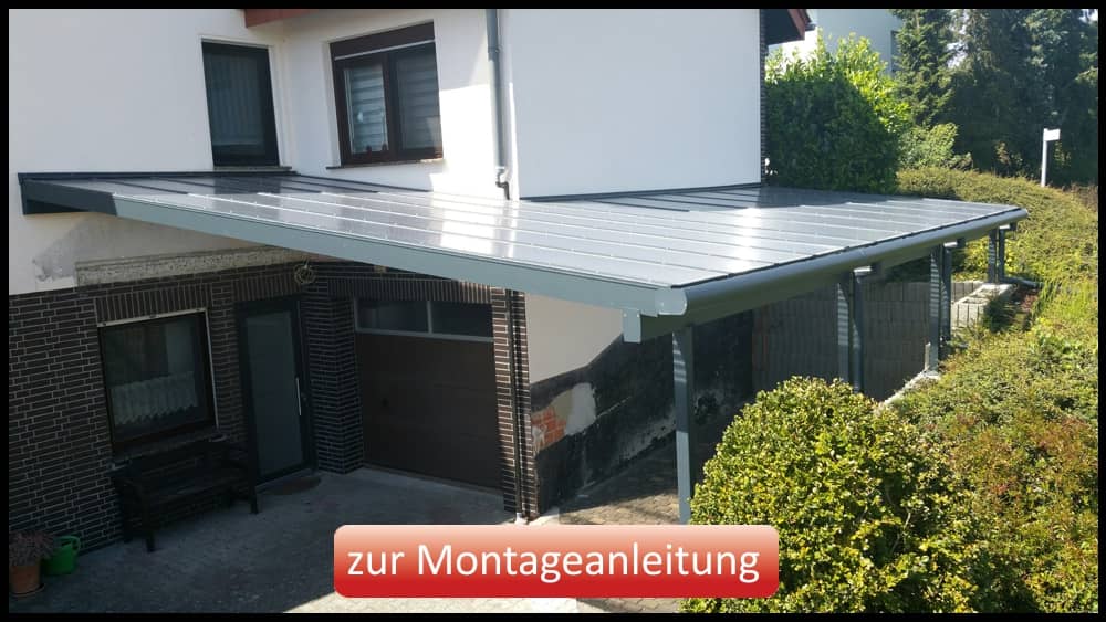 Zur Montageanleitung der Alu Terrassenüberdachung 