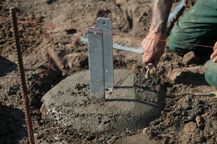 Fundament für Terassendach