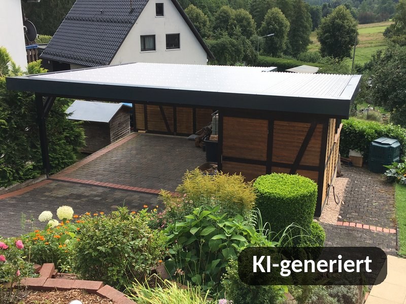 Carport mit 16 mm Doppelstegplatten