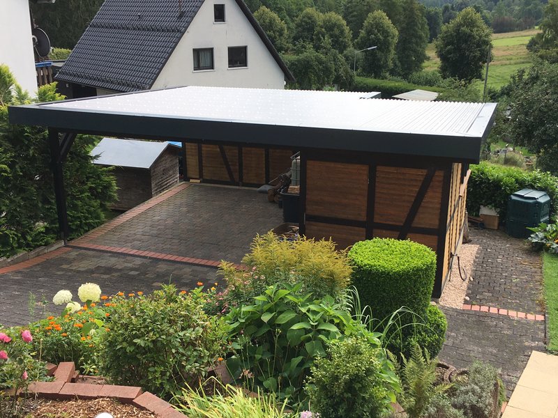Carport mit 16 mm Doppelstegplatten