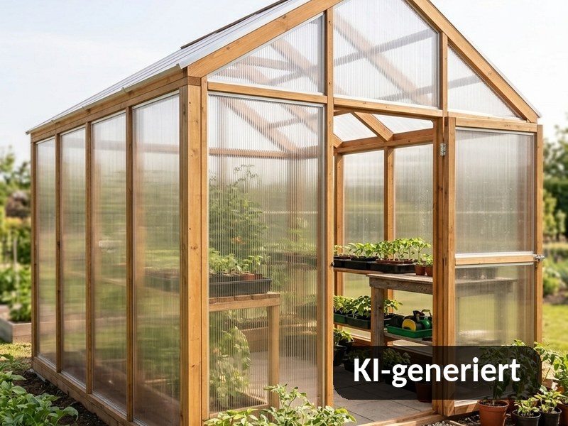 Gewächshaus mit Polycarbonat-Stegplatten