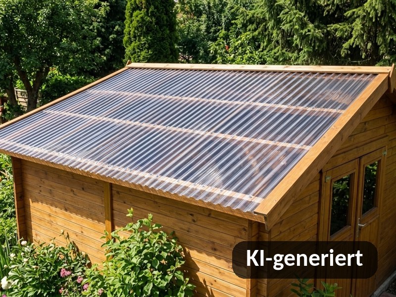 Gartenhaus- und Schuppendach mit Wellplatten